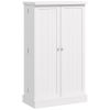 Freestanding Kitchen Pantry Cabinet White with 5-Tier Shelf 12 Spice Rack Adjustable Shelves