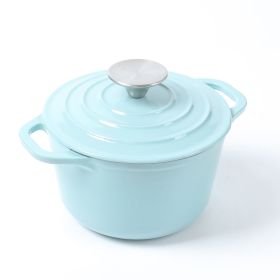 HAWOK Enameled Cast Iron Dutch Oven 1.5-Quart Green