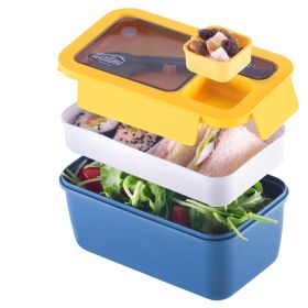Blue Bento box Premium Lunch Box with Compartments for Portion Control and On The Go Dining Adult lunch box Durable and Stylish Solution 40 Ounce