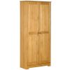 67" Pinewood Kitchen Pantry Storage Cabinet, Freestanding Cabinets with Doors and Shelves, Dining Room