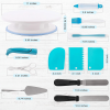 Deluxe Cake Decorating Set - Unleash your pastry potential, premium rotating cake turntable, wide range of 48 decorating nozzles, 3-pack springform ca