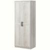 63" Kitchen Storage Cabinet, 5-tier Pantry Cabinet with Doors and Adjustable Shelves for Dining Room, Distressed White