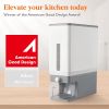 Rice Dispenser 25 Lbs(11.3kg), Rice Storage Container Sealed Moisture Proof with Measuring Cup for Kitchen Pantry Household, BPA-Free, 1 Pack Grey
