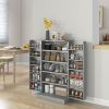 41" Kitchen Pantry Storage Modern 2-Door Cabinet with 5-Tier Shelving 12 Spice Racks Adjustable Shelves Gray