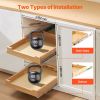 Pull Out Cabinet Organizer, 17"W x 21"D Cabinet Drawer, Soft Close Slide out Shelf, Heavy-Duty Sliding Wood Drawer, Bottom and Side Assembly Base Cabi