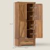 72" Farmhouse Pantry Cabinet with Adjustable Shelves, Kitchen Pantry Cabinet with 2 Doors, Brown