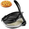 Tortilla Press, 10 Inch Tortilla and Roti Maker, Cast Iron Heavy Duty Tortilladora Press, Pre-Seasoned Pataconera Maker with 100 Pcs Parchment Paper,