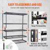 Storage Shelving Unit, 5-Tier Adjustable, 2000 lbs Capacity, Heavy Duty Garage Shelves Metal Organizer Wire Rack, Black, 60" L x 24" W x 78" H for Kit