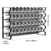 Spice Rack Organizer for Cabinet, Spice Organizer with 36 Empty Spice Jars, Lids, Spice Labels, and Funnel Complete Set, Seasoning Organizer for Count