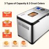 Bread Maker, 19-in-1 2LB Dough Machine, Nonstick Ceramic Pan Automatic Breadmaker with Gluten Free Setting, Whole Wheat Bread Making, Digital, Program