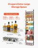 Over the Door Pantry Organizer, 8-Tier Pantry Organization and Storage, Heavy-Duty Steel Hanging Spice Rack, Adjustable Wall Seasoning Shelves, for Ho