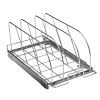 Pan and Pot Rack, Expandable Pull Out Under Cabinet Organizer, Cookie Sheet Baking Pans tray Organization, Adjustable Wire Dividers, Steel Lid Holder