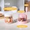 4 Pack 27oz Yogurt Parfait Cups with Lids and Spoons, Overnight Oats Containers, Reusable Topping Compartment for Breakfast with Yogurt, Cereal or Oat