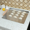 Stainless Steel Cutting Board with Lip for Kitchen Chopping Boards for Countertop Large Metal Cutting Board over Sink Suitable for Meat Fruits Vegetab